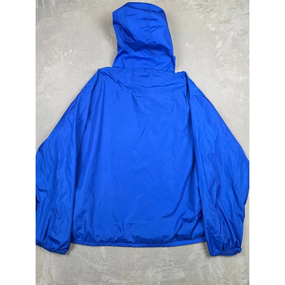 Polo Ralph Lauren Anorak Windbreaker Jacket Men XL Blue Nylon Hooded Quarter Zip